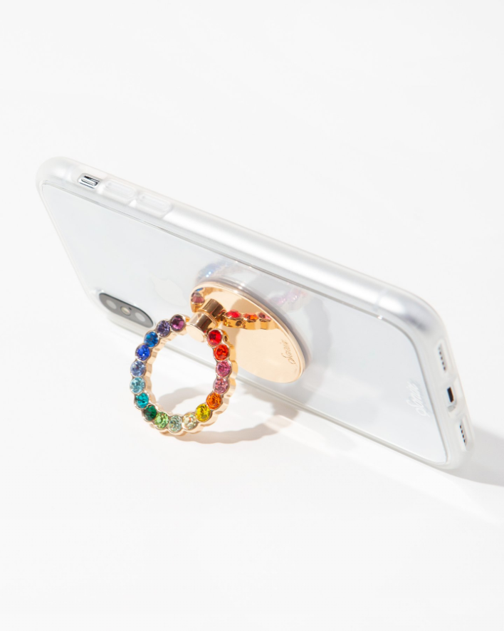 Rainbow Rhinestone Ring - Rude Society
