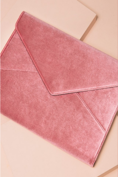 Rose Velvet Laptop Clutch - Rude Society
