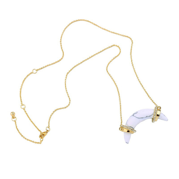 CRESCENT STONE NECKLACE - Rude Society